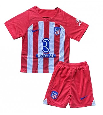 Atletico Madrid Primera Equipación Niños 2023-24 Manga Corta (+ Pantalones cortos)